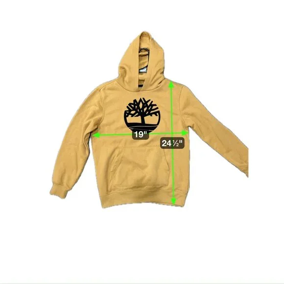 Timberland Kids Pullover Hoodie Tree Core Logo Kangaroo Pocket Size L Streetwear - Picture 8 of 11